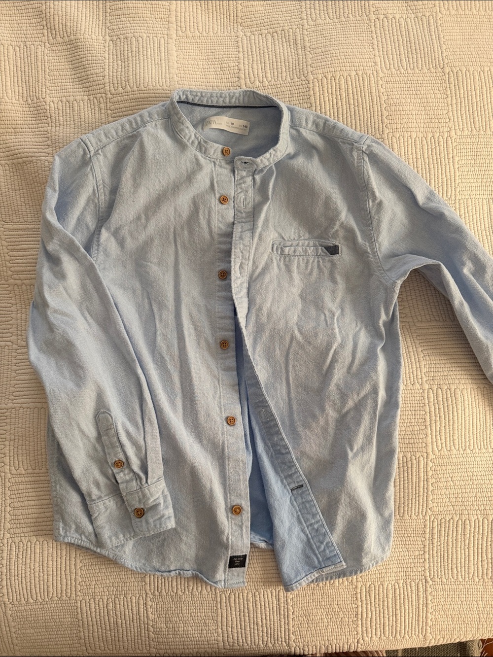 Zara Light Blue Button-Down Shirt
